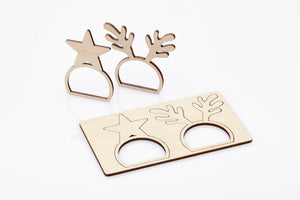 Rudolph Napkin Ring Set (4 rings)