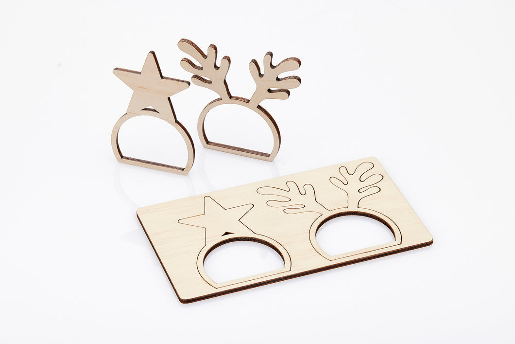 Rudolph Napkin Ring Set (4 rings)